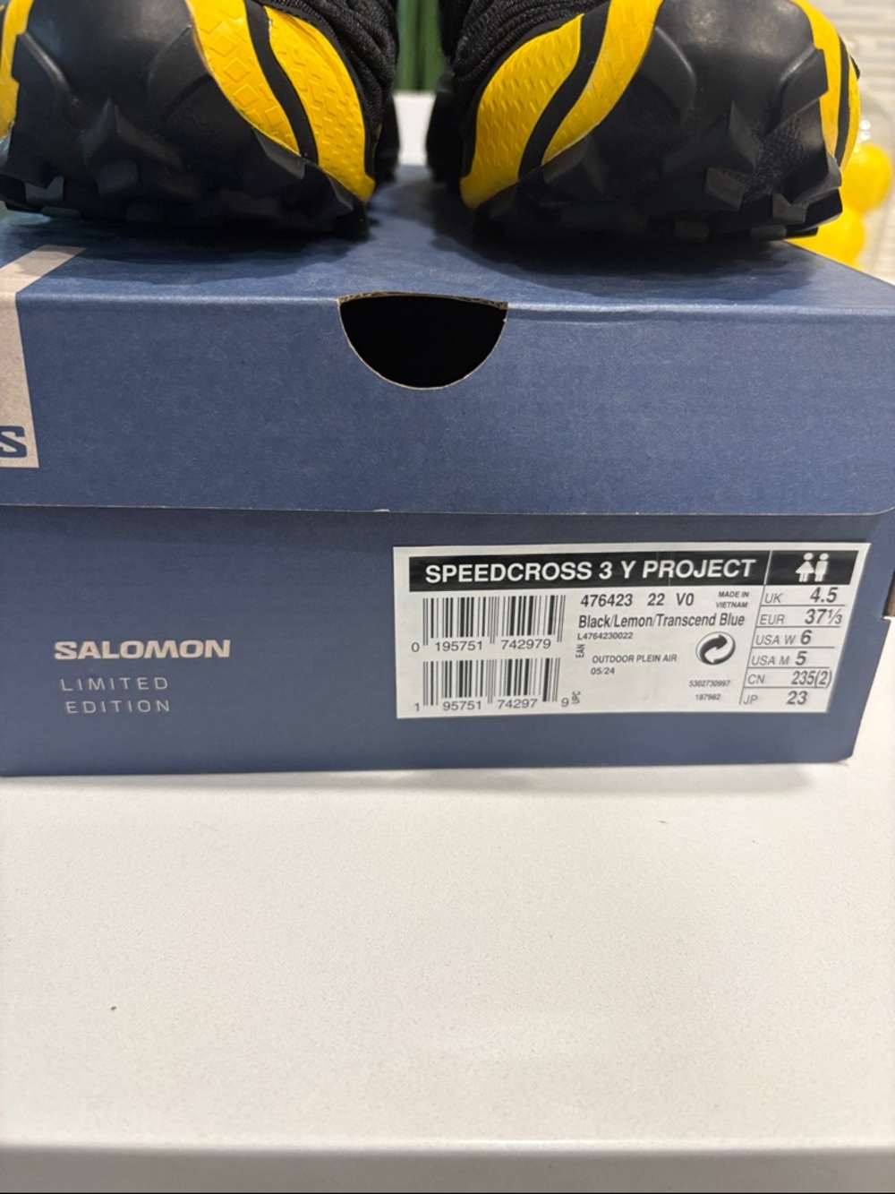 Salomon Speedcross 3V Project Trail Shoes - Black & Yellow - Picture 3 of 16